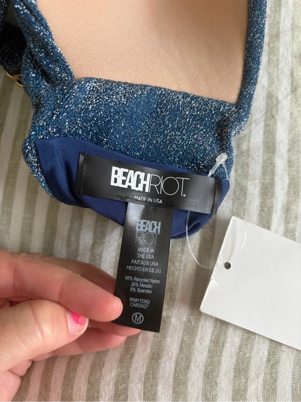 Beach Riot Sophia Knot Front Bikini Top NWT size M